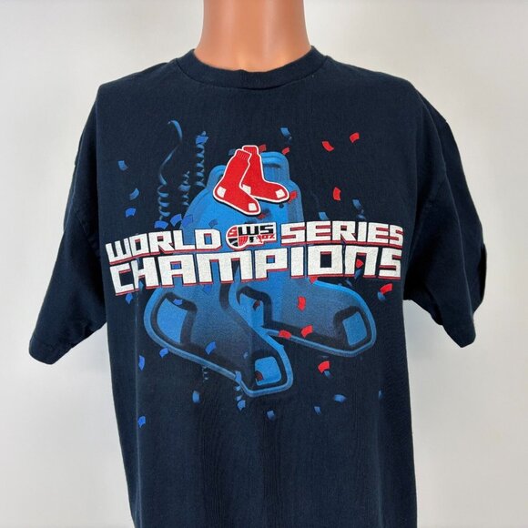 Boston Red Sox T Shirt Mens Size L MLB 2007 Word Series Champions Baseball - Picture 1 of 4
